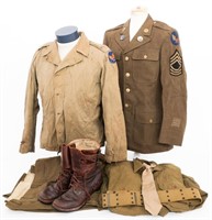 WWII USAAF AIR TRANSPORT NCO TUNIC & UNIFORM ITEMS