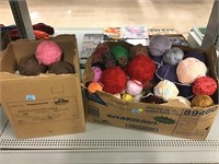 2 boxes yarn rolls.