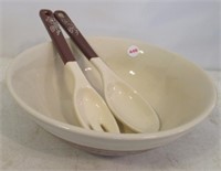 Oxfordware Snowflower Brown and Cream Pottery