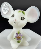 Fenton Hp White Opal Satin Mouse By L Flemming