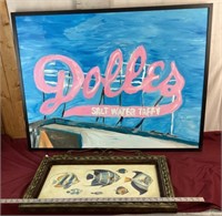 Artwork/Print Saltwater Taffy, Fish in Metal Frame