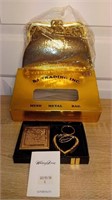 Mesh Metal Bag & Whiting & Davis Gold Tone Mirror