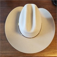 Wrangler Sheepskin Leather Cowboy Hat Size 7 3/8