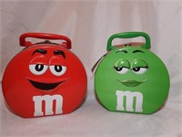 Green & Red M&M Round Mini Lunchboxes