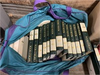 Lot with bag with The  World Book Encyclopedia