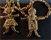 VTG USA KLS Dual Girl & Boy Necklace