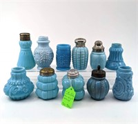 Blue Opaque Glass Shakers