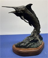 Bronze Blue Marlin “Bye Bye Blue “ 12” h by C H