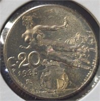 Uncirculated 1935 Italy coin
