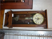 Eastlake Walnut Framed Waltham Regulator Clock
