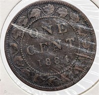 1884 Canada Large One Cent Coin