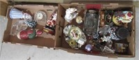 (2) Boxes of Various Christmas Items Including