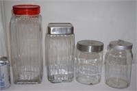 5 Glass Canisters