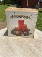 Elements 3 piece Christmas candle