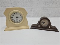 Antique Working Heavy Metal Desk Clock &Lux Works