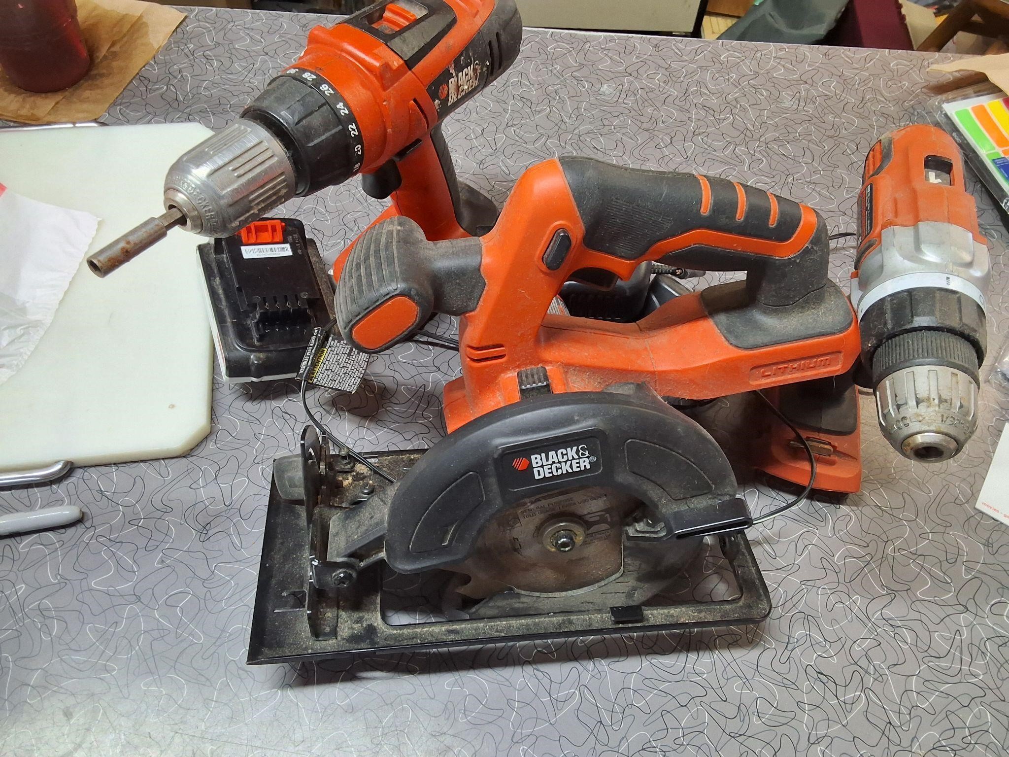 Black and Decker tool lot