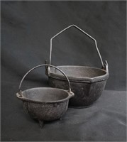 Pair of Cast Iron Cauldrons