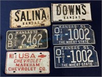 Vintage Kansas license plates