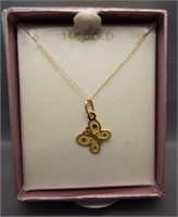 14K yellow gold chain link style necklace and