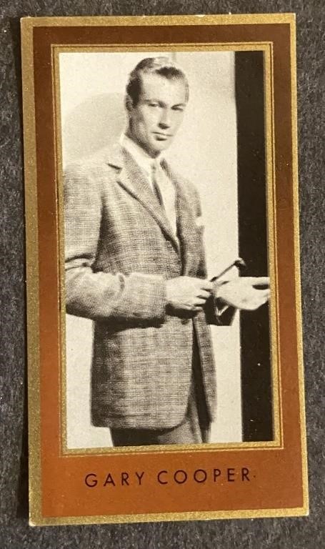 GARY COOPER: Antique Tobacco Card (1936)