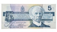 Bank of Canada 1986 $5 UNC  (GPA)