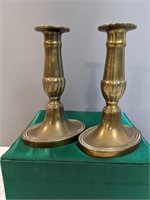 English Brass 6 inch Candle Sticks Pair