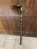 CANE WITH EUROPEAN PLACES ON IT