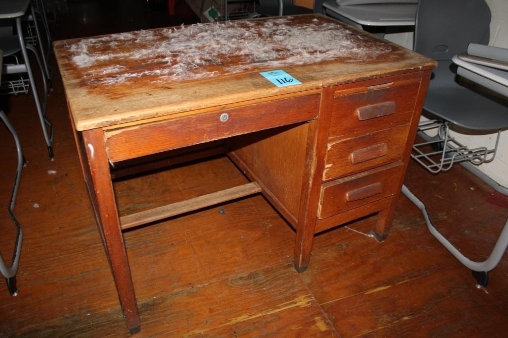 VINTAGE Oak Desk