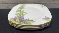 5 Royal Albert Greenwood Tree Dinner Plates 9.5"