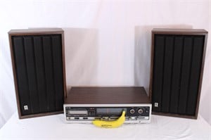 GE Stereo/8-Track Controller & Speakers