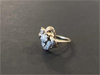 Ring Mkd. 14K with Diamonds, 4.4 Grams