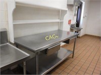 6' Double Drawer Stainless Prep Table