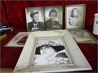 Vintage framed photographs.