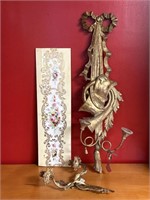 Italian Sconce, French Sconce & English Porcelain