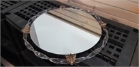 Antique round Mirror with acrylic twist rope and