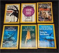 6 National Geographic Magazines The Sea & Stem Cel