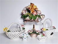 Capodimonte Porcelain Flowers & Baskets