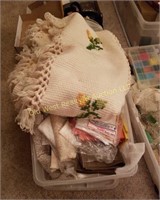 Tub of Blankets & Linens (BS)