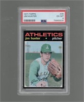 Jim "Catfish" Hunter 1971 Topps #45 PSA Grade 6