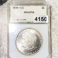 1878-CC Morgan Silver Dollar PCI - MS 62 PQ