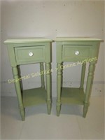 Painted Side Tables w Drawer -pair