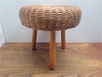 Retro Wicker Styled Stool Legs Removable