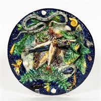 Exceptional French Palissy Ware Fish Bowl