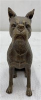 6in bronze boxer dog figurine