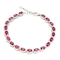 Natural AAA Pink Topaz 6x4mm 66.86 Ct Bracelet