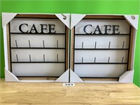 Coffee Cup Hanging Shelves lot of 2