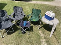 Personal Property-3 folding chairs (1 needs TLC)