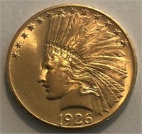 1926 $10 Indian Head Gold Coin