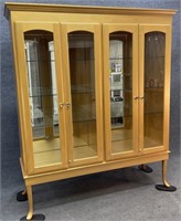 Large Gold Painted Display Cabinet