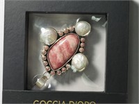 STERLING SILVER MABE PEARL AGATE PENDANT